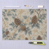Dennenappels en takken tissuepapier (Craft)