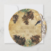 Dennenappels en Vogels Internationale Kerstkaart (Achterkant)