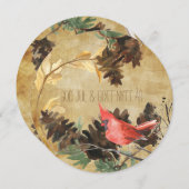 Dennenappels en Vogels Internationale Kerstkaart (Voorkant / Achterkant)