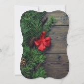 Dennenappels, Glas, Hout  Kerstfeest van het Bedri Kaart (Achterkant)
