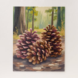 Dennenappels | Herfst Waterverf Bos Legpuzzel