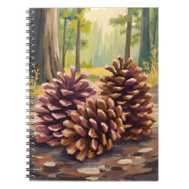 Dennenappels | Herfst Waterverf Bos Notitieboek
