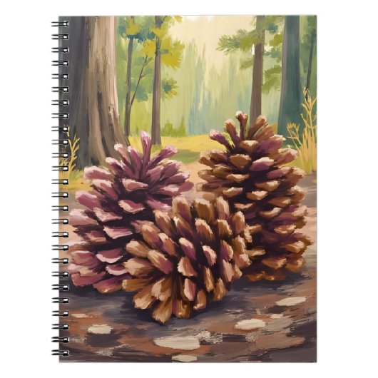 Dennenappels | Herfst Waterverf Bos Notitieboek (Voorkant)