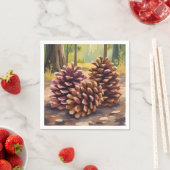 Dennenappels | Herfst Waterverf Bos Servet (Insitu)