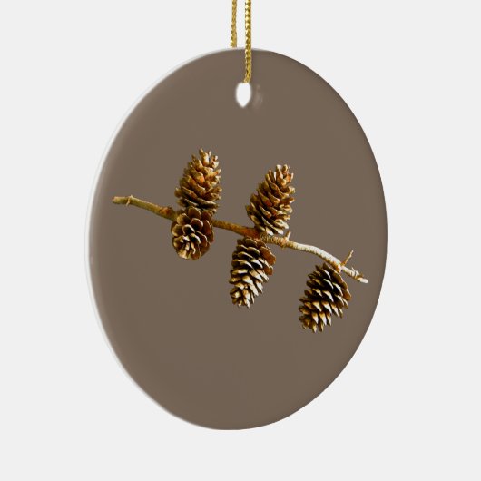 Dennenappels Keramisch Ornament (Rechts)