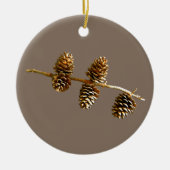 Dennenappels Keramisch Ornament (Voorkant)