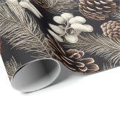 dennenappels op ambachtelijk papier kerst (Rol Hoek)