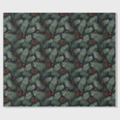 dennenappels op ambachtelijk papier kerst (Vlak)