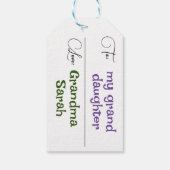 dennenappels & plaid cadeaulabel (Achterkant)