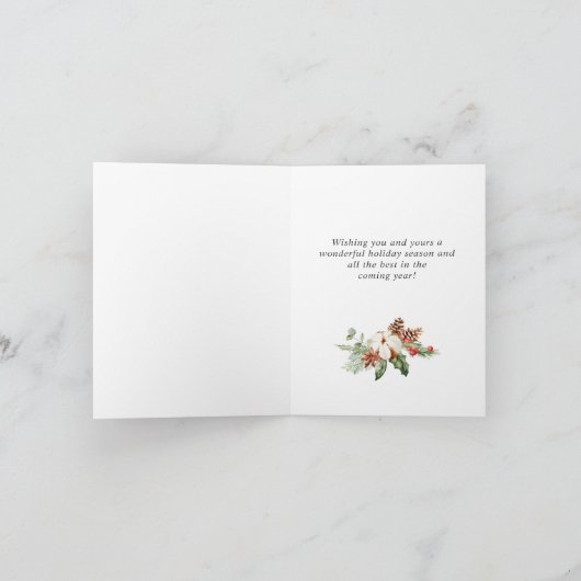 Dennenappels Sparrenkrans Prettig Kerstfeest Groet Feestdagen Kaart (Binnen)