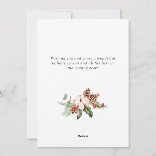 Dennenappels Sparrenkrans Prettig Kerstfeest Groet Feestdagenkaart (Achterkant)