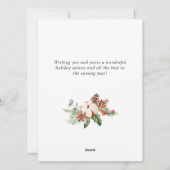 Dennenappels Sparrenkrans Prettig Kerstfeest Groet Feestdagenkaart (Achterkant)