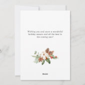 Dennenappels Sparrenkrans Prettig Kerstfeest Kerst Feestdagenkaart (Achterkant)