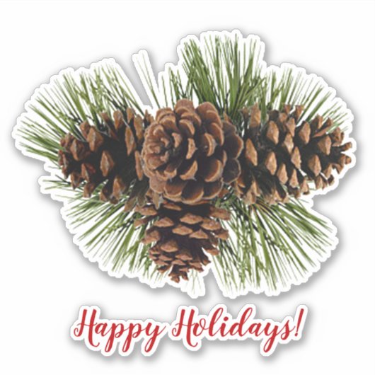 dennenappels Sticker (Voorkant)