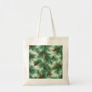 Dennenappels & takken van groenblijvende bomen bot tote bag