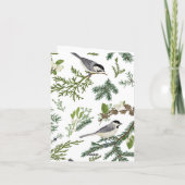 Dennenbladeren vogel  kaart (Achterkant)
