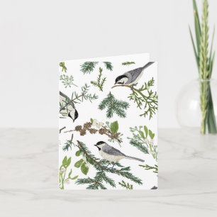 Dennenbladeren vogel kaart