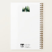 Dennenbomen Aquarel Spiraal Notebook Notitieboek (Achterkant)