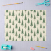 Dennenbomen Beige Aquarel Kerst Vakantie Tissuepapier (Craft)