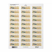 Dennenbomen,Gouden Herten,Glitterende Bokeh Etiket (Full Sheet)