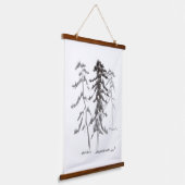 Dennenbomen Hangend Wandkleed (Gebogen)