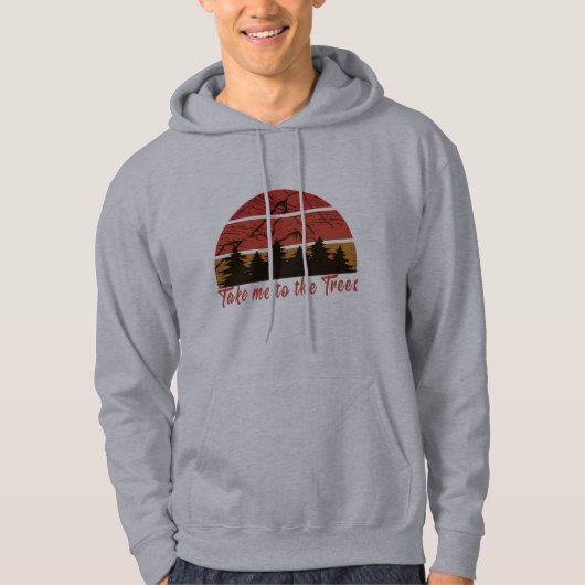 Dennenbomen in het bos hoodie (Voorkant)