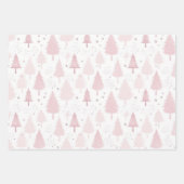 Dennenbomen in roze aardetinten inpakpapier vel (Voorkant)