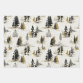 Dennenbomen landschap inpakpapier vel (Voorkant)
