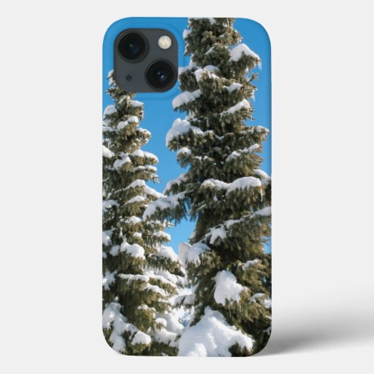 Dennenbomen onder de sneeuw Case-Mate iPhone case (Achterkant)