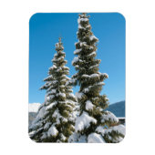 Dennenbomen onder de sneeuw magneet (Verticaal)