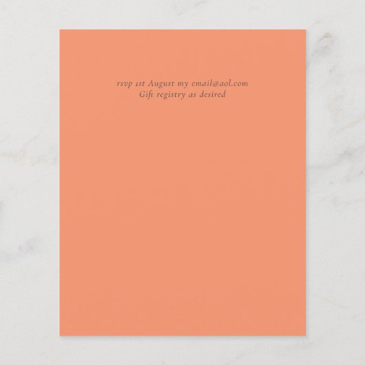 Dennenbomen Perzik Berg Bruiloft (Achterkant)