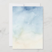 Dennenboom-babyshower waterverf winter uitnodiging (Achterkant)