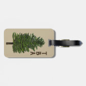 dennenboom-Bagagelabel Bagagelabel (Achterkant horizontaal)