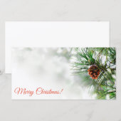 Dennenboom bedekt met sneeuw bedankkaart (Voorkant / Achterkant)