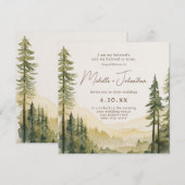 dennenboom bos bijbel vers Christelijk bruiloft Kaart (Voorkant / Achterkant)