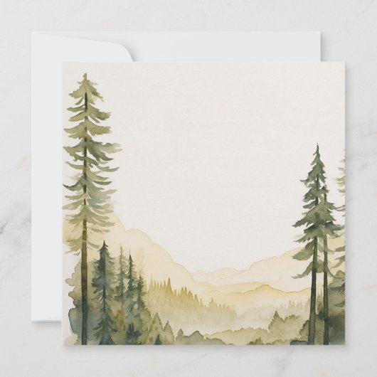 dennenboom bos bijbel vers Christelijk bruiloft Kaart (Achterkant)