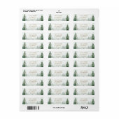 Dennenboom bos bos terugkeer adres etiket (Full Sheet)
