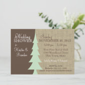 dennenboom-bos-Vrijgezellenfeest Kaart (Staand voorkant)