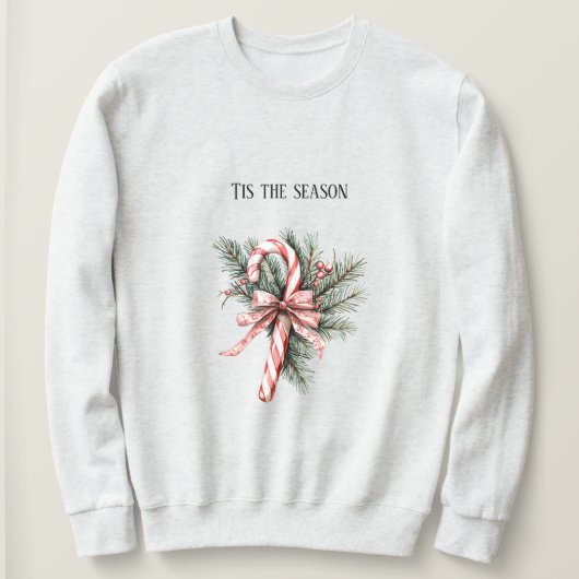 Dennenboom Candy Cane Rode Kerst Trui (Design voorkant)