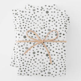 Dennenboom Confetti Aquarel Stippen Inpakpapier Vel