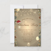 dennenboom, dennenappels, sterren, kersthoed kaart (Voorkant)