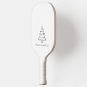 Dennenboom geruit rustieke familienaam pickleball paddle (Links)