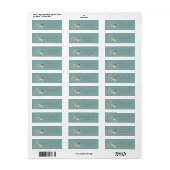 Dennenboom, Gouden Bal, Rendier Kerstman Hoed Etiket (Full Sheet)