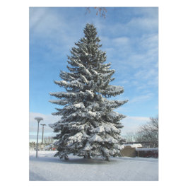 Dennenboom in Sneeuw tafelkleed