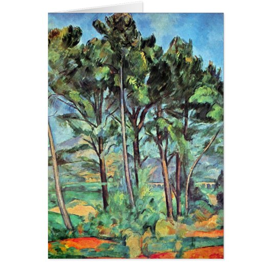 Dennenboom met Viaduct van Paul Cezanne, Vintage K (Voorkant)