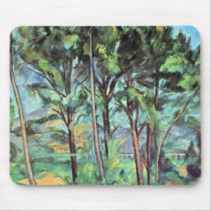 Dennenboom met Viaduct van Paul Cezanne, Vintage K Muismat