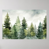 Dennenboom Print | Winter Landschap Kunst aan de (Voorkant)