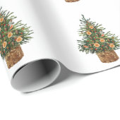 Dennenboom, Sinaasappel Cadeaupapier (Rol Hoek)