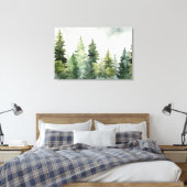 Dennenboom Winterlandschap  Canvas Afdruk (Insitu (Slaapkamer))