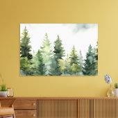Dennenboom Winterlandschap  Canvas Afdruk (Insitu (Woonkamer))
